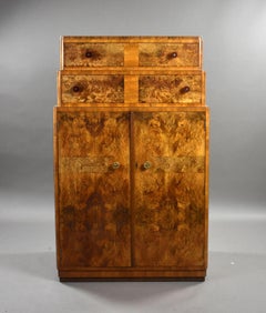 Art Deco Burr Walnut Tallboy