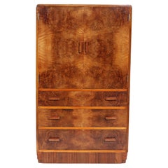 Art Deco Burr Walnut Tallboy