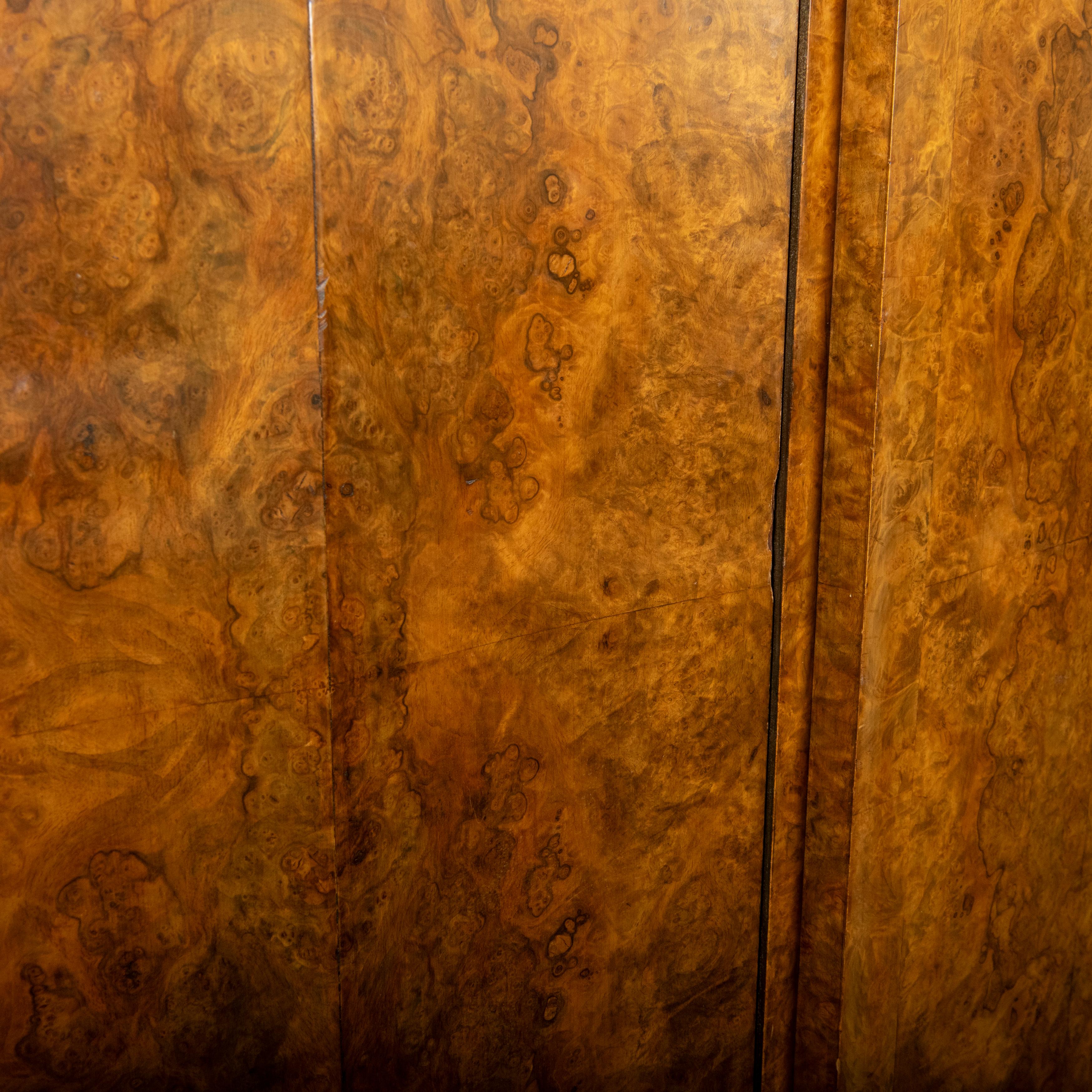 Art Deco Burr Walnut Wardrobe, England circa 1925 2