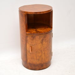 Art Deco Grat Eibenholz Nachttisch / Tisch