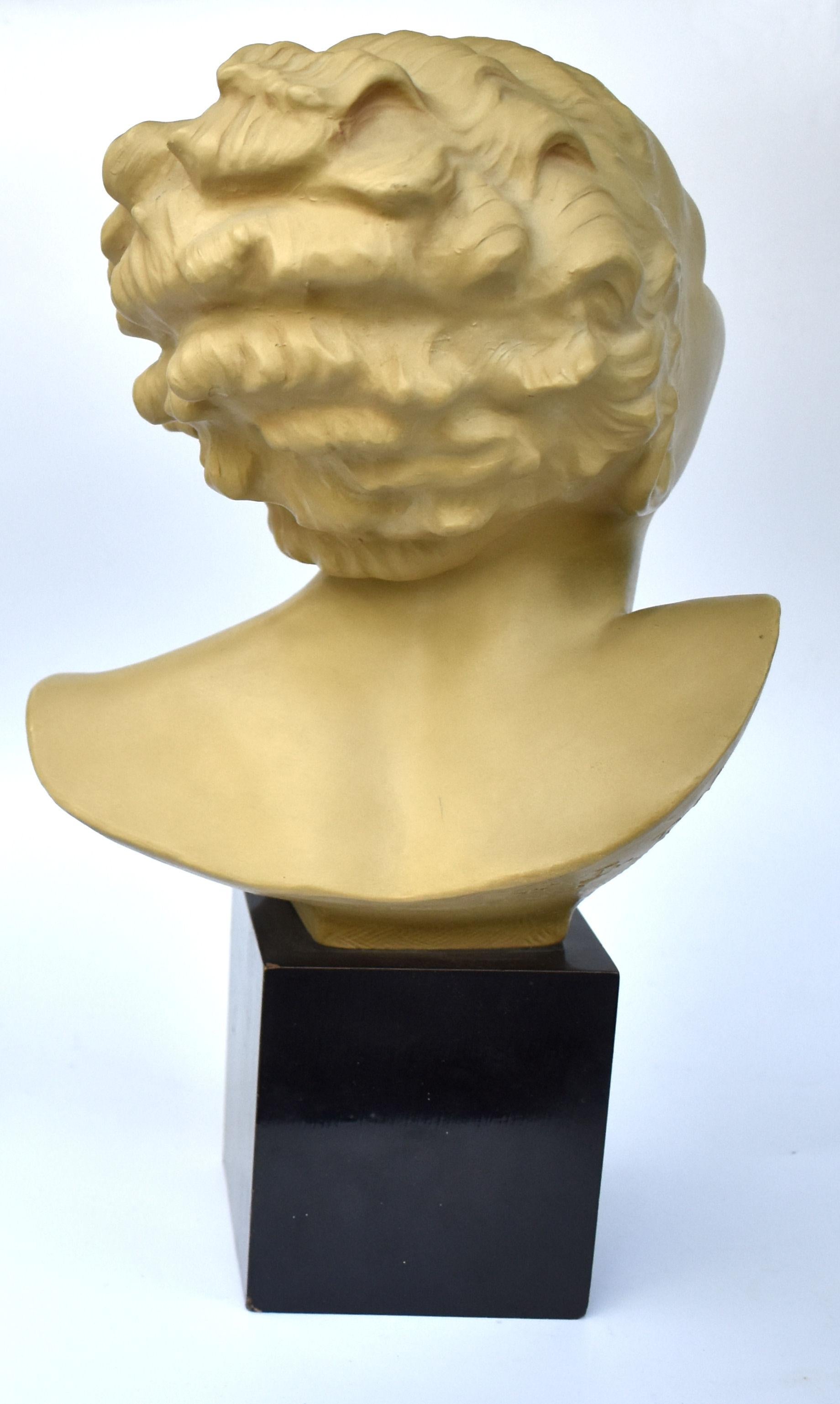 Art Deco Bust On Stand, c1930 By Bohumil Rezl In Good Condition For Sale In Devon, England