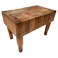 Art Deco Butchers Block Table, 1970s