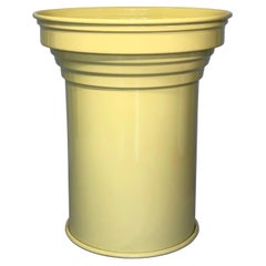 Art Deco Butter Yellow Side Table, Italian Contemporary Design, Set of 2