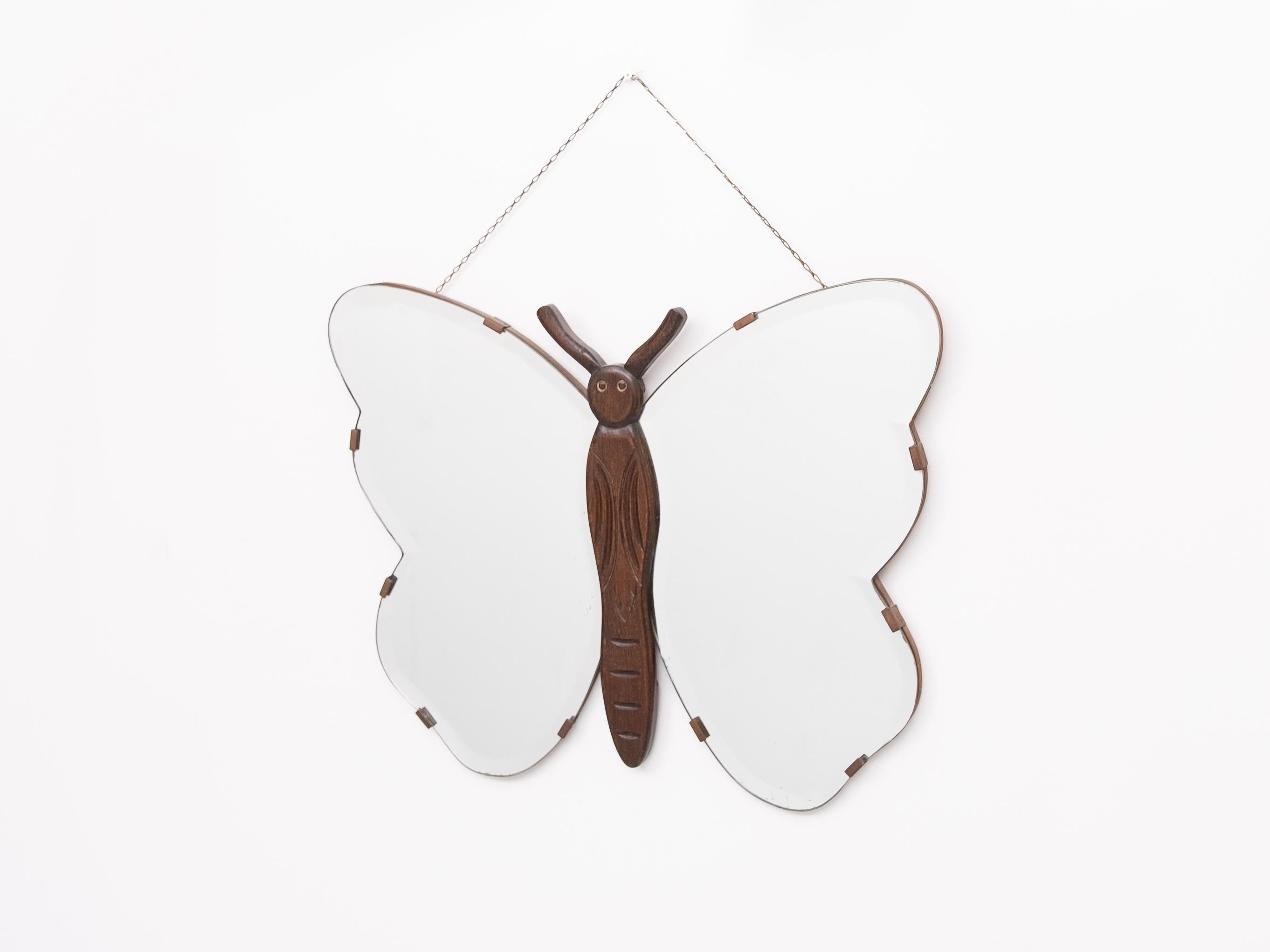 French Art Deco Butterfly Mirror, 1940's