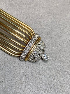 Art Deco C. D. Peacock European Diamond Birdcage Brooch in 18K Gold & Platinum