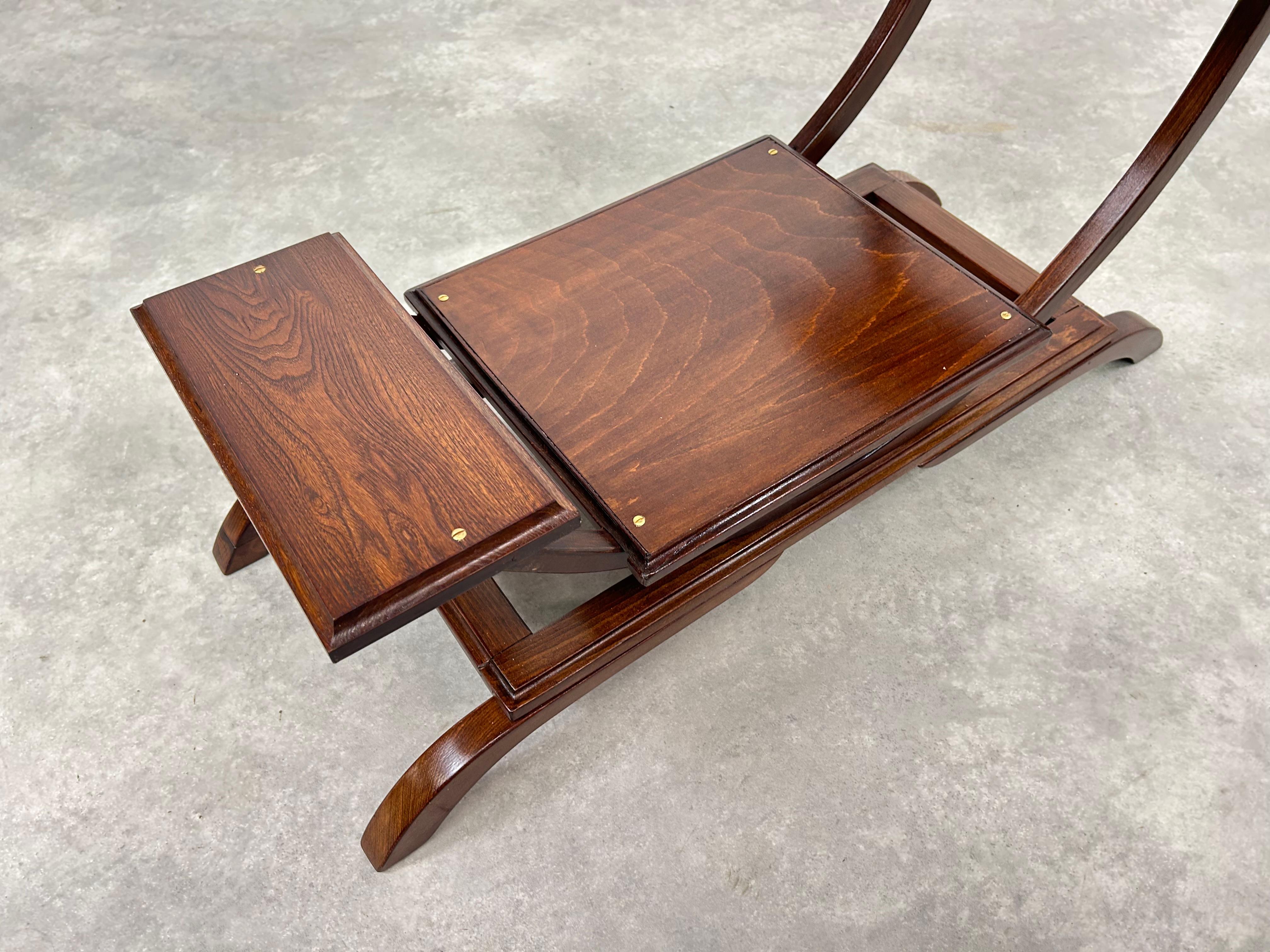 Art deco C-förmiger Pflanzenständer (Buchenholz) im Angebot