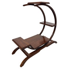 Art deco C shaped plant stand