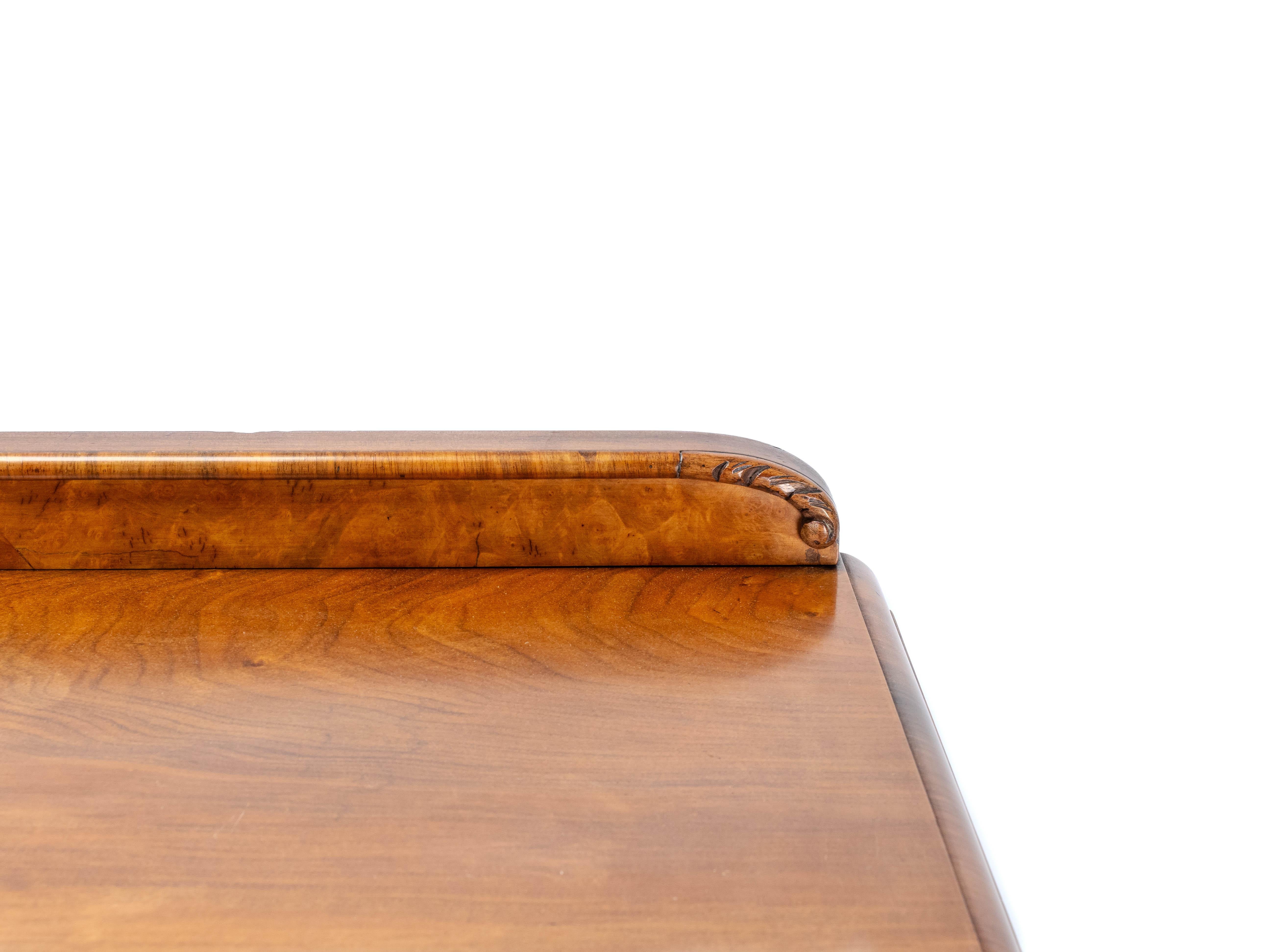 Art Deco C1920 Burr Walnut Display Cabinet Sideboard by Leemings 5
