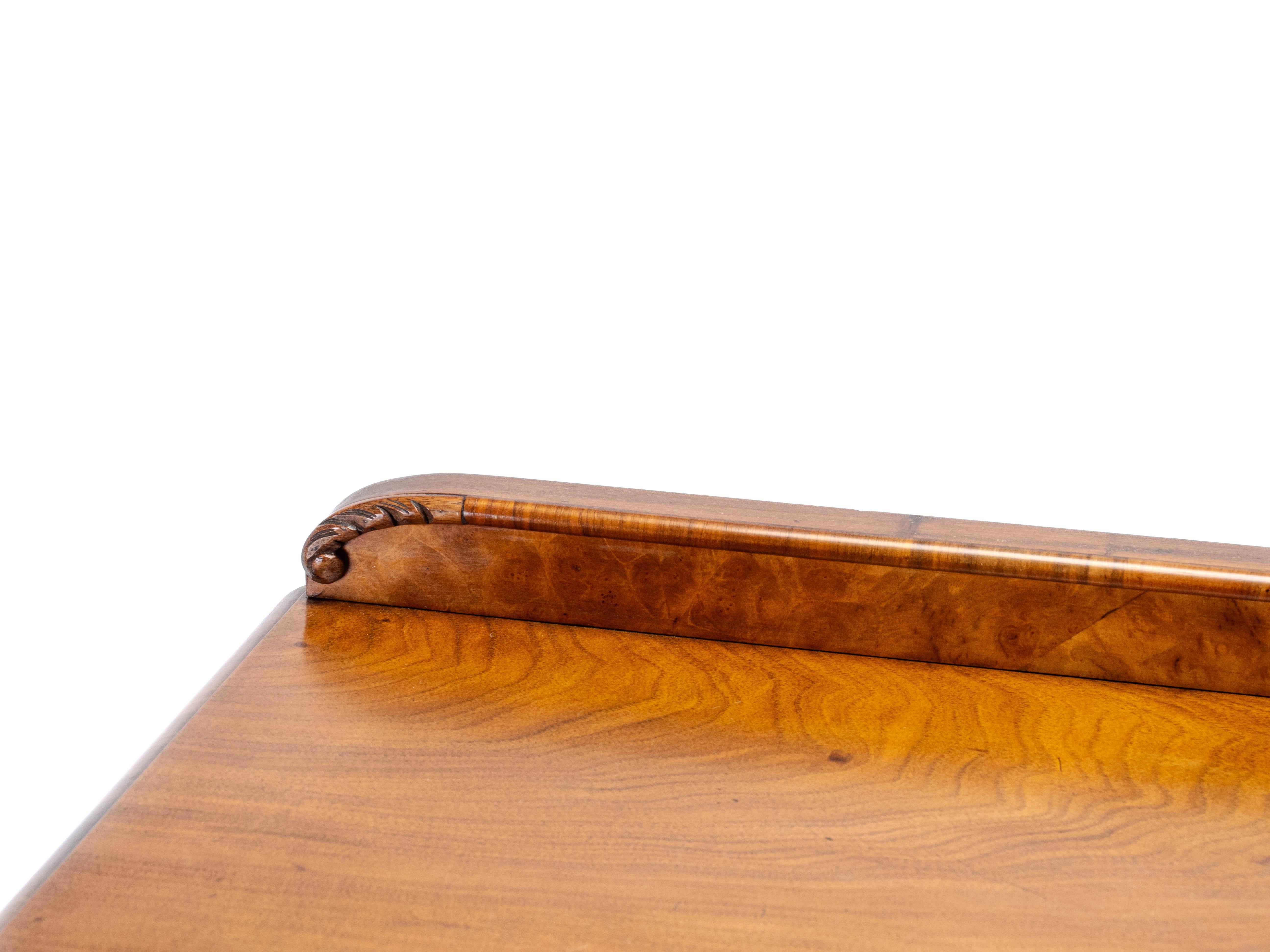 Art Deco C1920 Burr Walnut Display Cabinet Sideboard by Leemings 6
