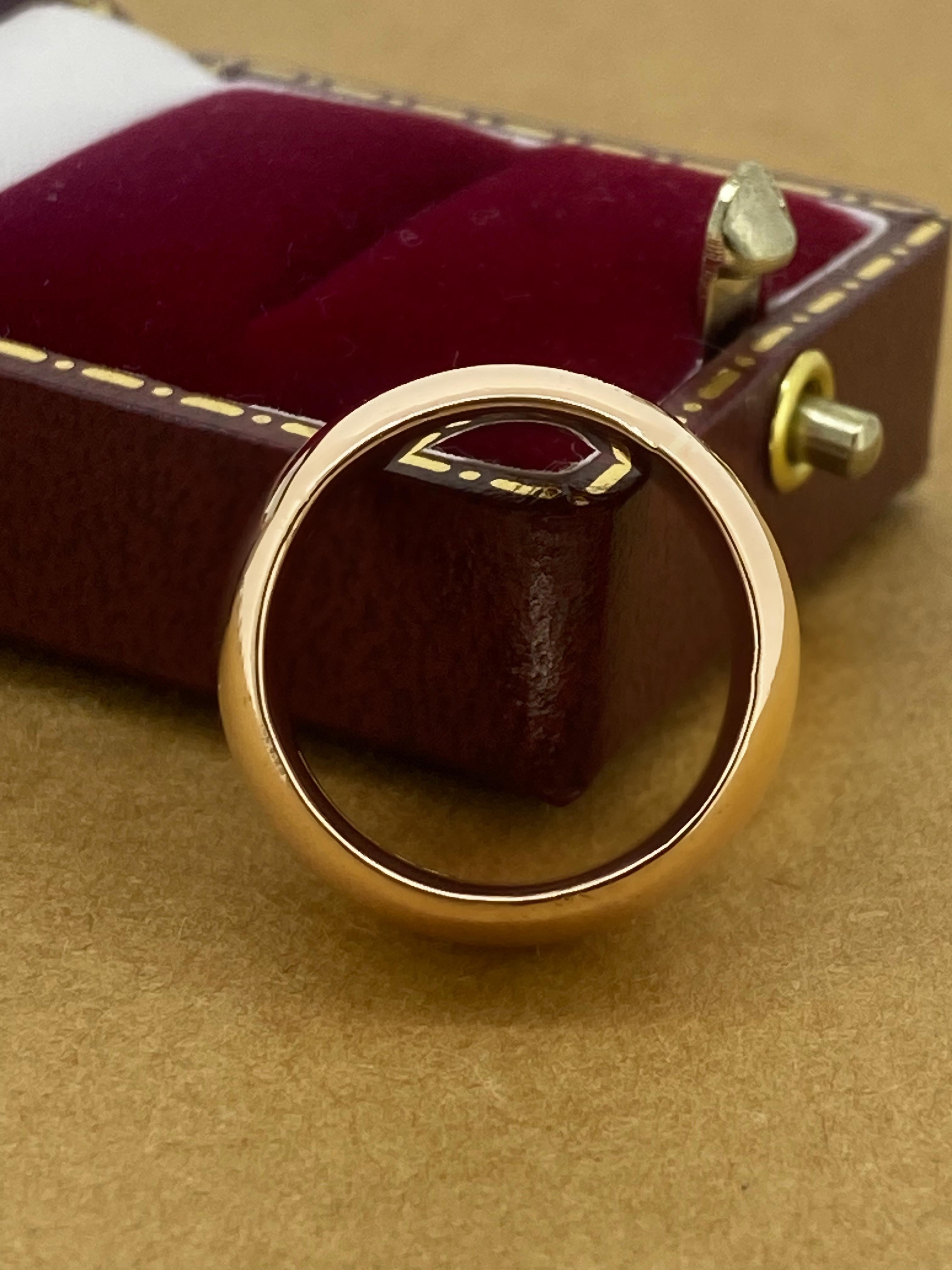 Anello Art-Deco c1930 Angus & Coote in oro rosa 9K con fascia larga arrotondata da 10 mm in vendita 2