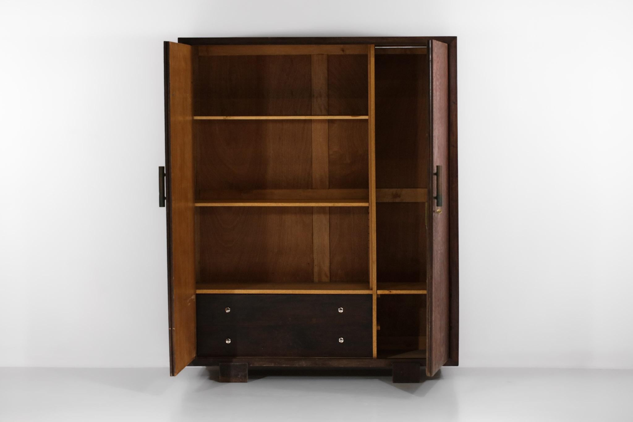 Art Deco Cabinet Attributed to André Sornay in Oregon Pine from the 40s French 4