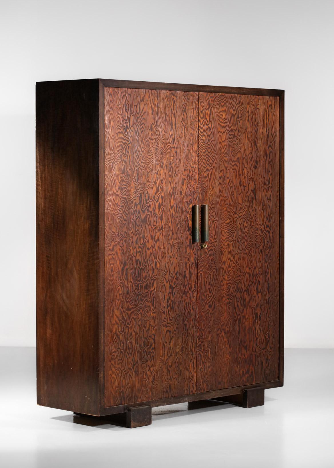 Art Deco Cabinet Attributed to André Sornay in Oregon Pine from the 40s French 5