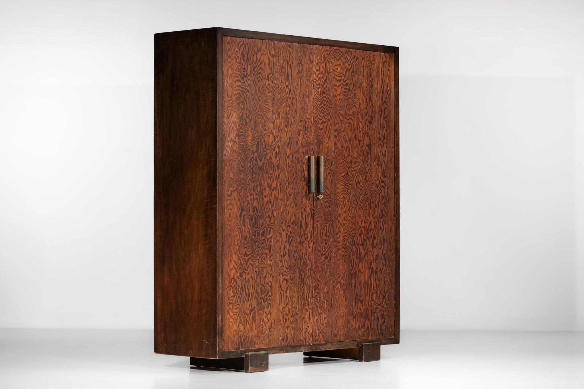 Art Deco Cabinet Attributed to André Sornay in Oregon Pine from the 40s French 6