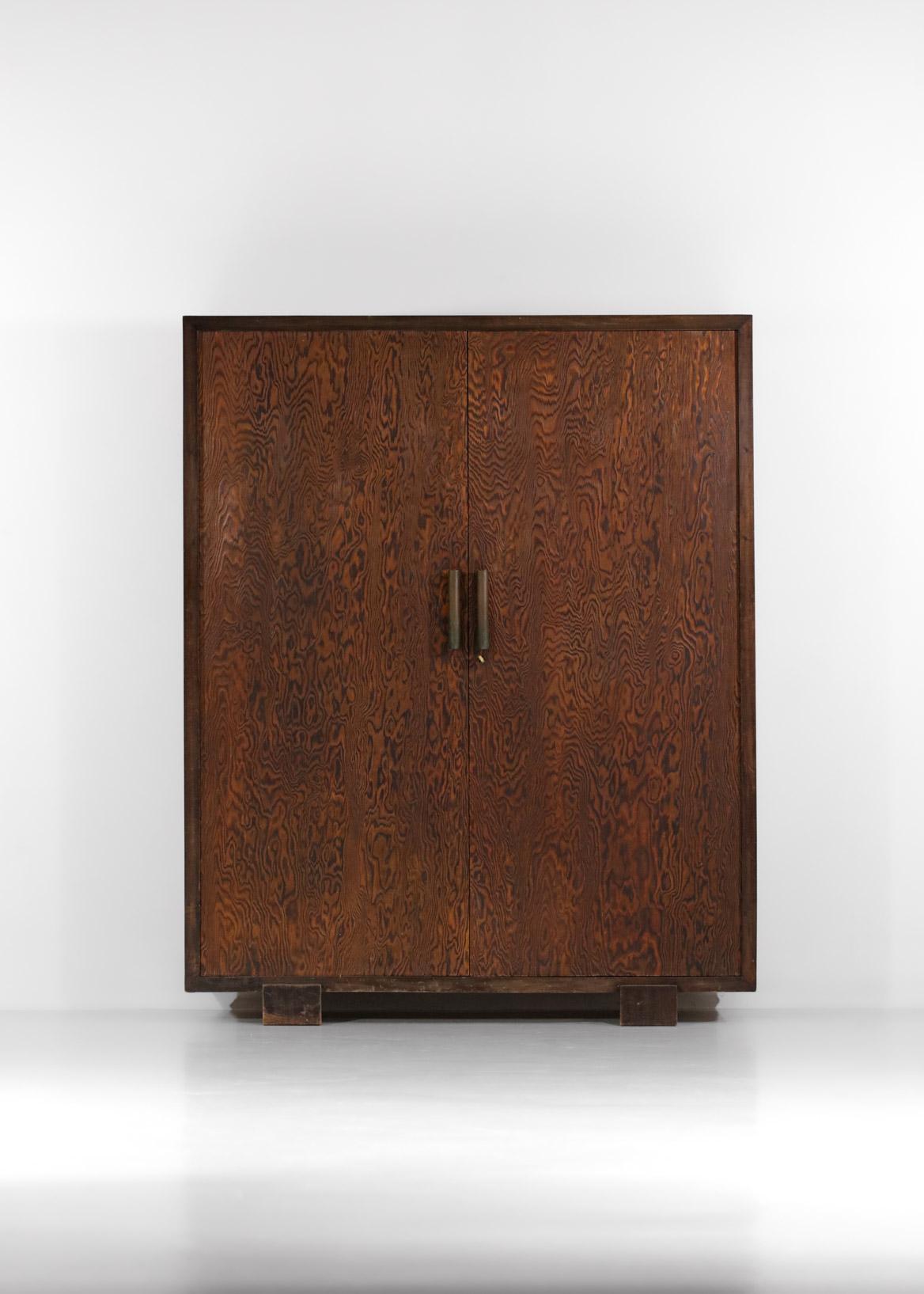 Mid-20th Century Art Deco Cabinet Attributed to André Sornay in Oregon Pine from the 40s French