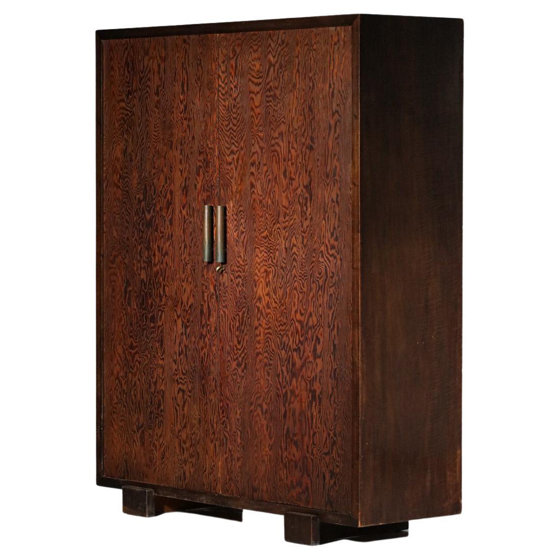 Art Deco Cabinet Attributed to André Sornay in Oregon Pine from the 40s French
