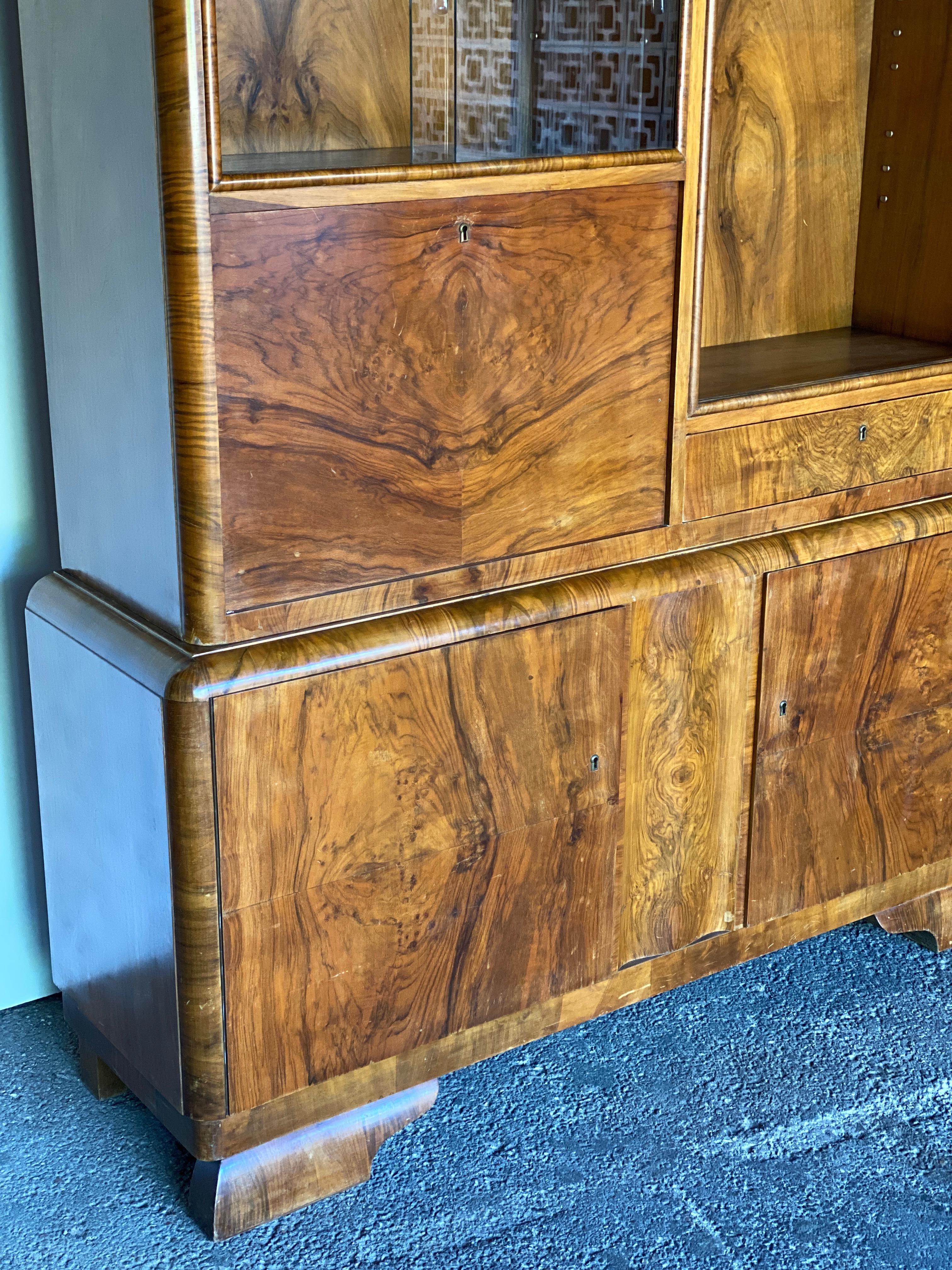 Burl Art Deco Cabinet, Austria, 1930's