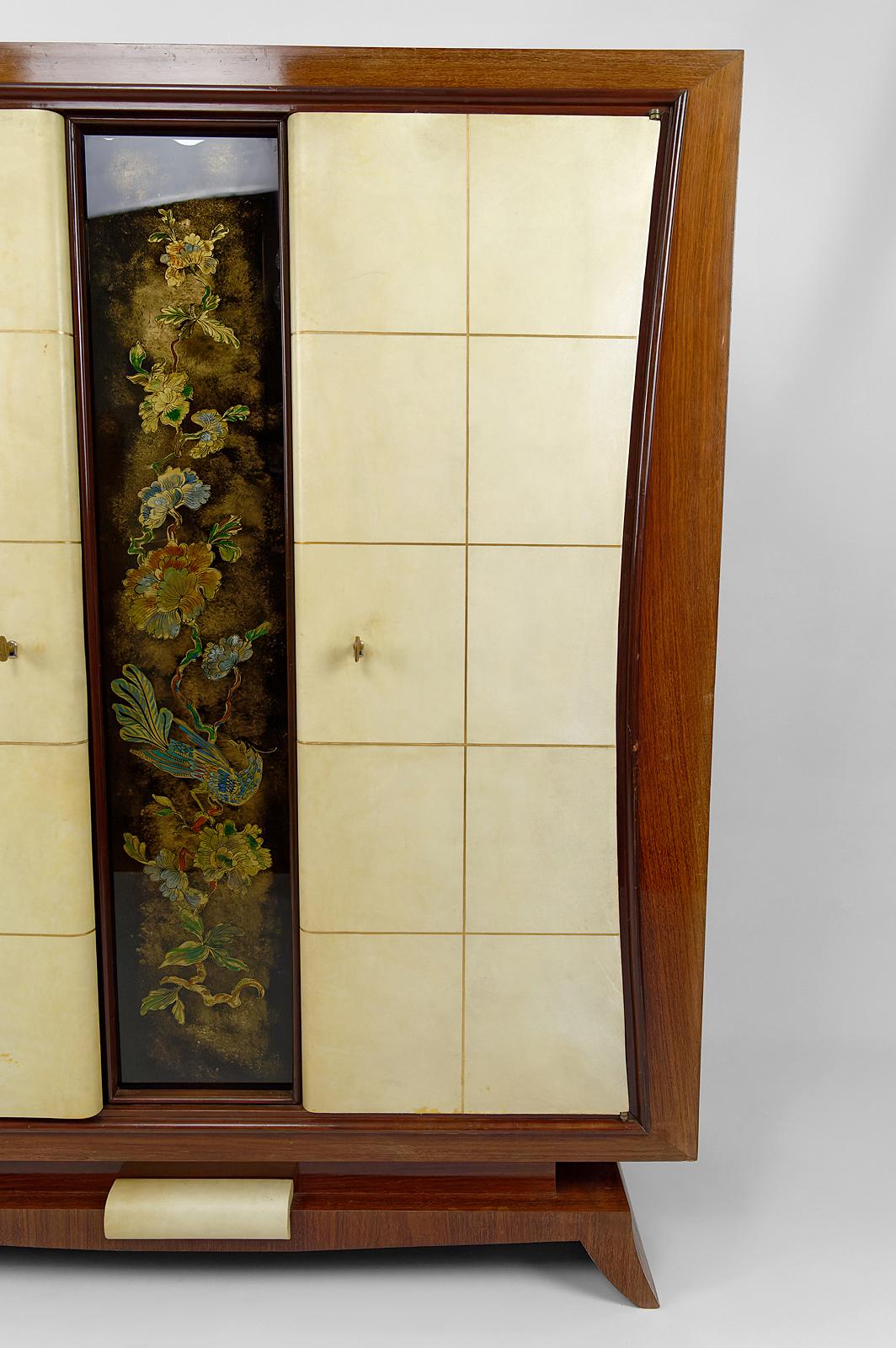Art Deco cabinet / bar / bookcase attributed to Baptistin Spade, France For Sale 9