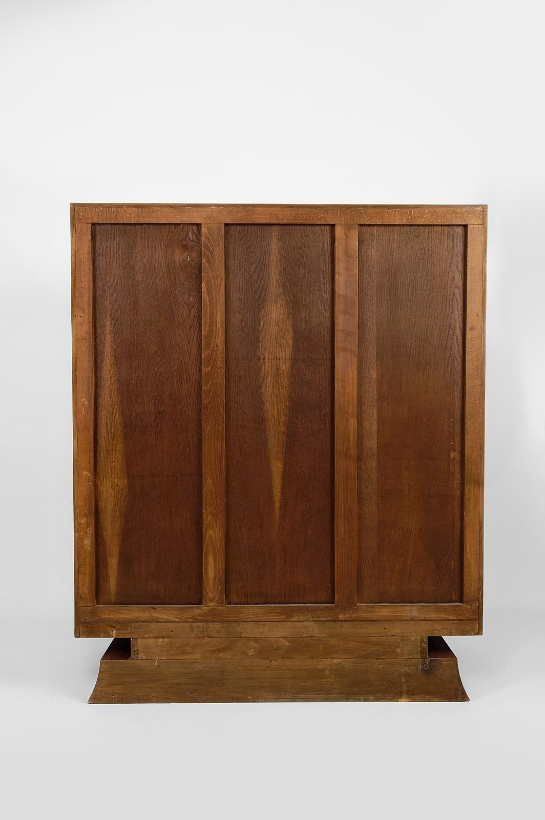 Art Deco cabinet / bar / bookcase attributed to Baptistin Spade, France For Sale 12