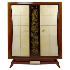 Art Deco cabinet / bar / bookcase attributed to Baptistin Spade, France