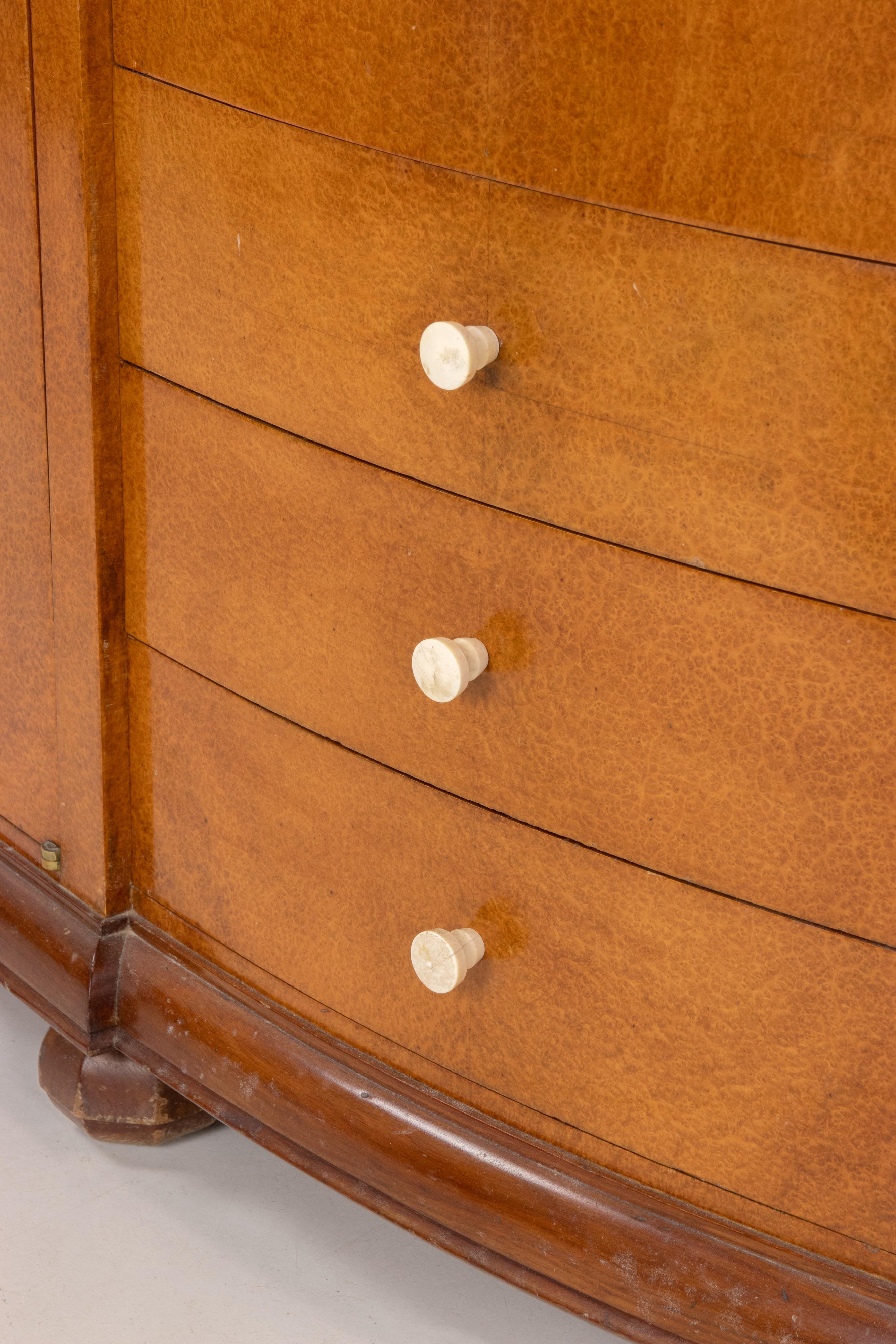 Early 20th Century Fine Art Deco Mahogany Cabinet, attributed to Jules Leleu, circa 1925 For Sale