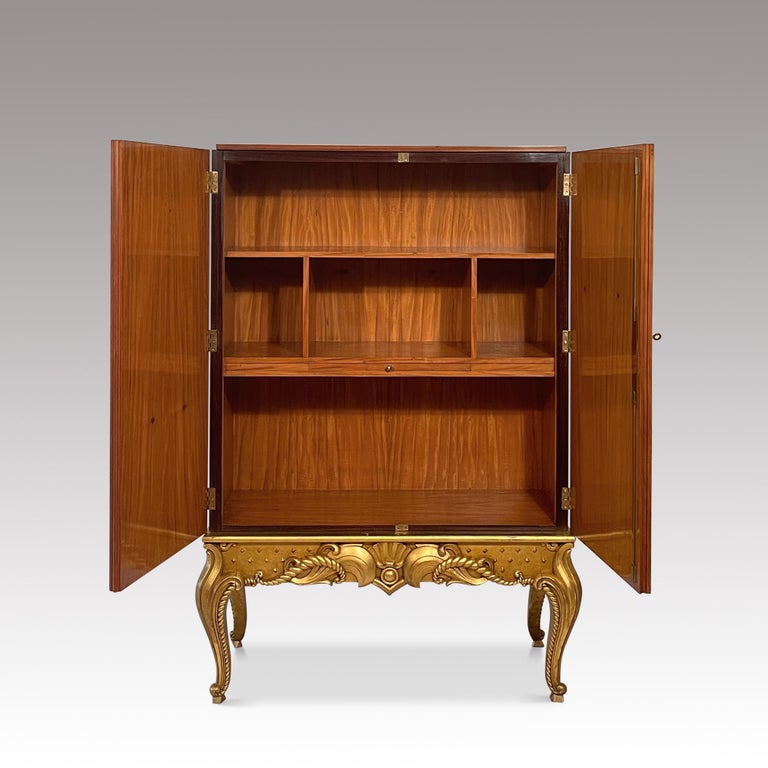 Carved Art Deco Cabinet by Maurice Dufrene, France, c. 1940 For Sale