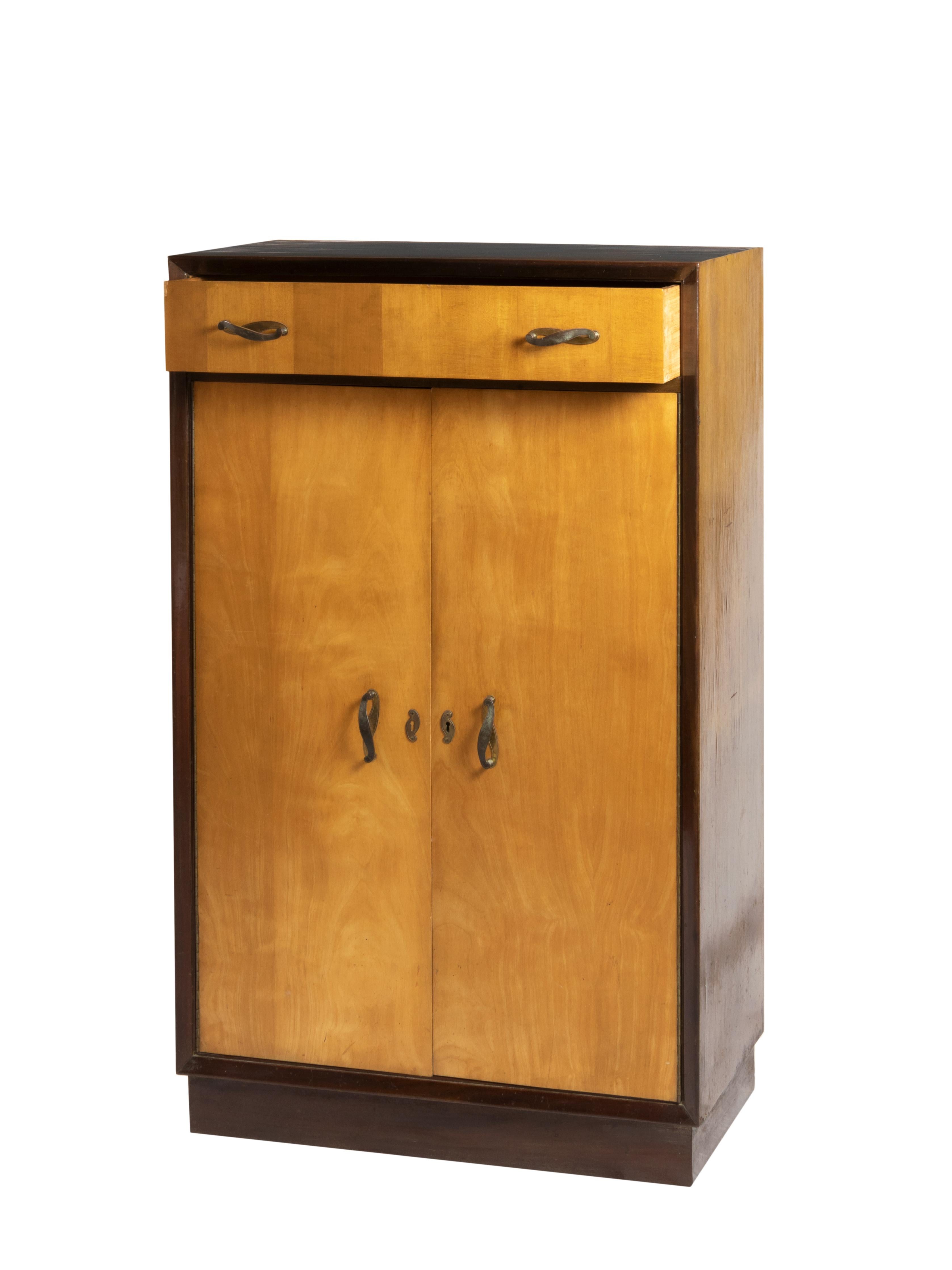 Portuguese Art Deco Cabinet Cupboard, 1940s For Sale