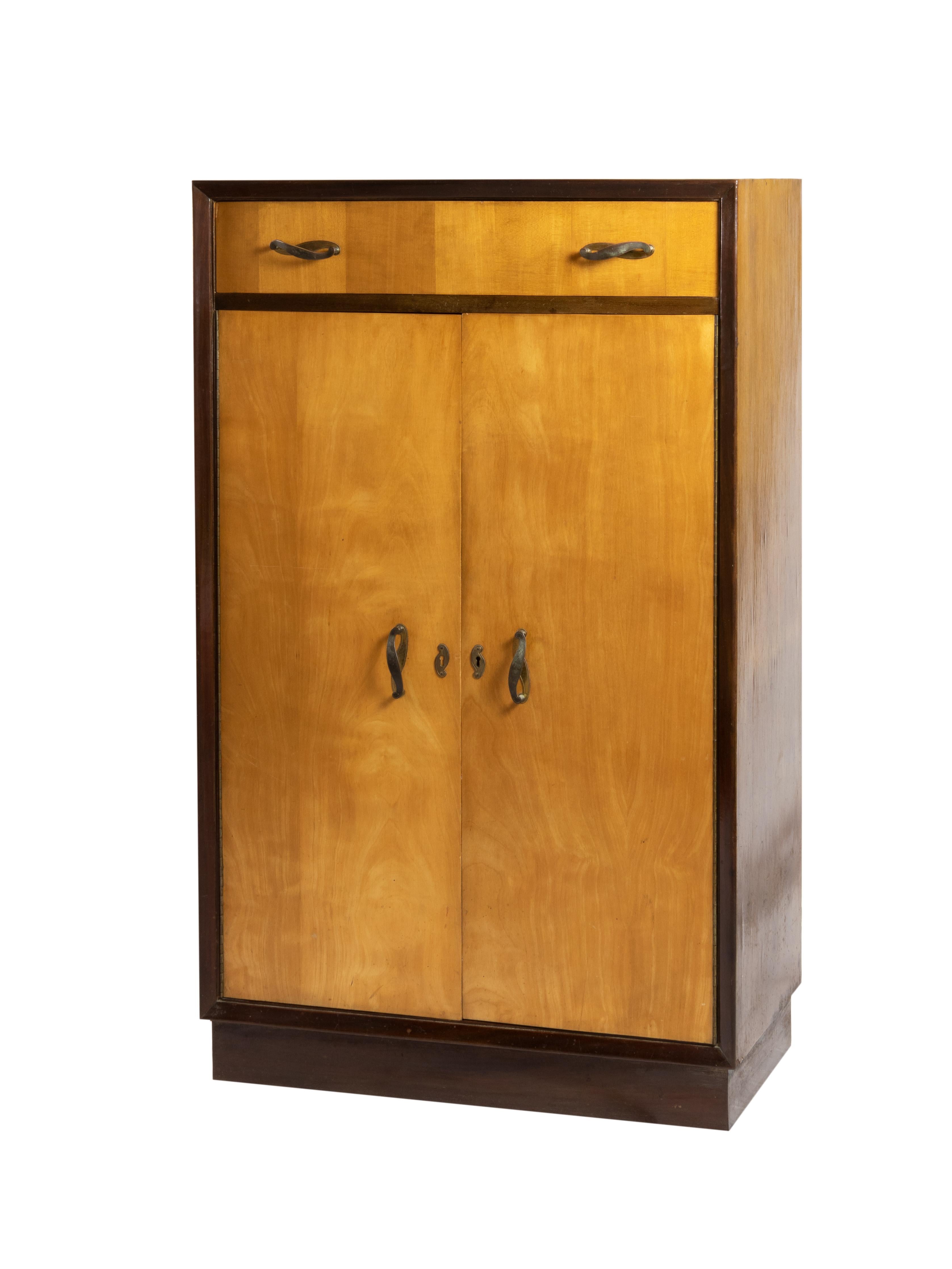 Portuguese Art Deco Cabinet Cupboard, 1940s For Sale