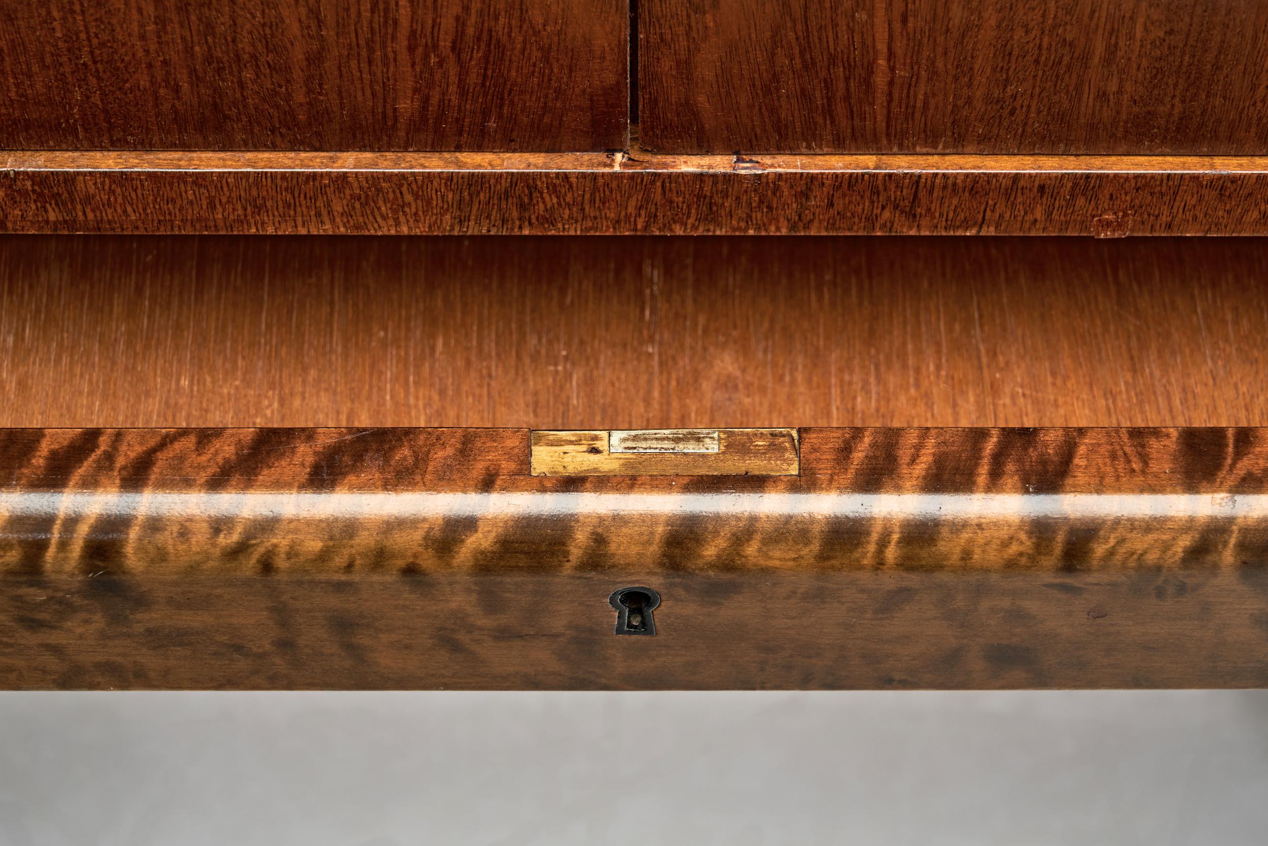 Art-Déco-Schrank aus Birke mit illustrativen Details, Europa 1930er Jahre im Angebot 13