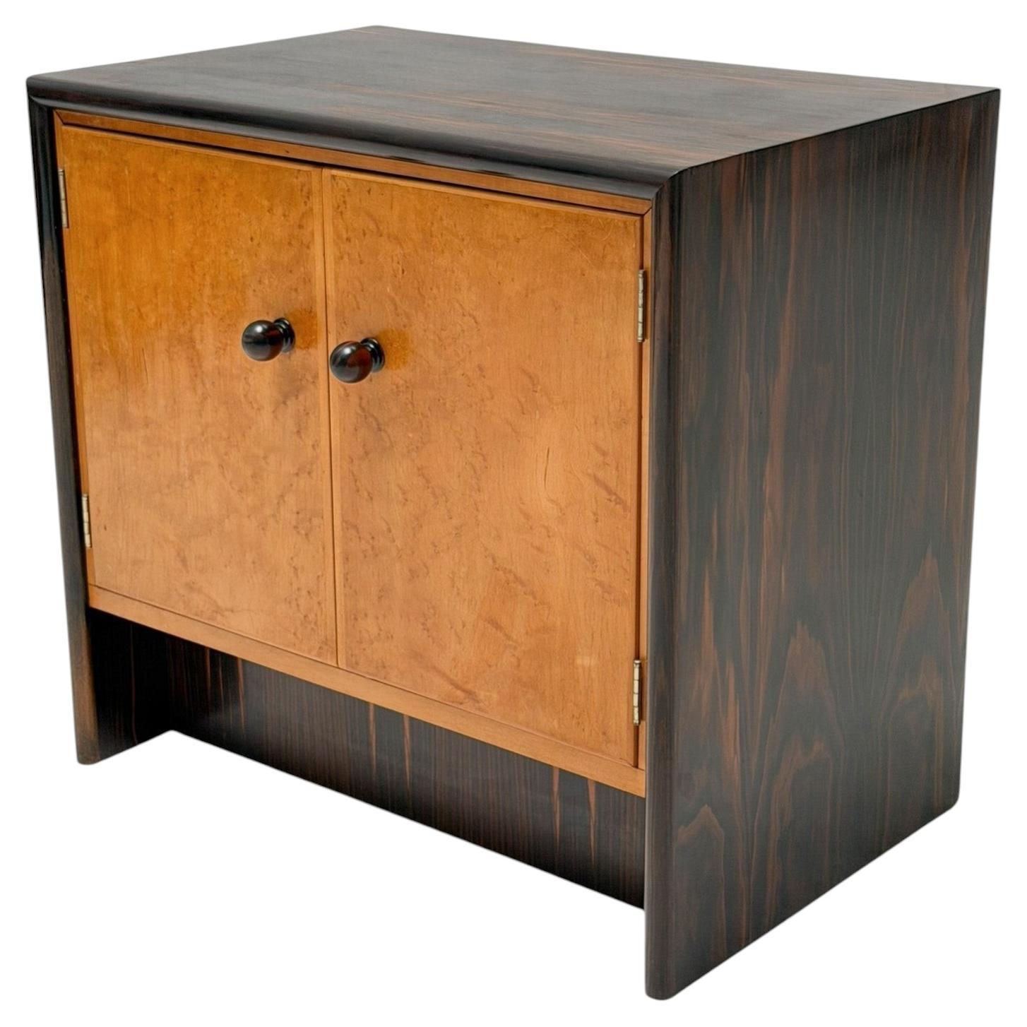 Art Deco Cabinet in Macassar and Birch by Gebroeders Reens Amsterdam, 1930s