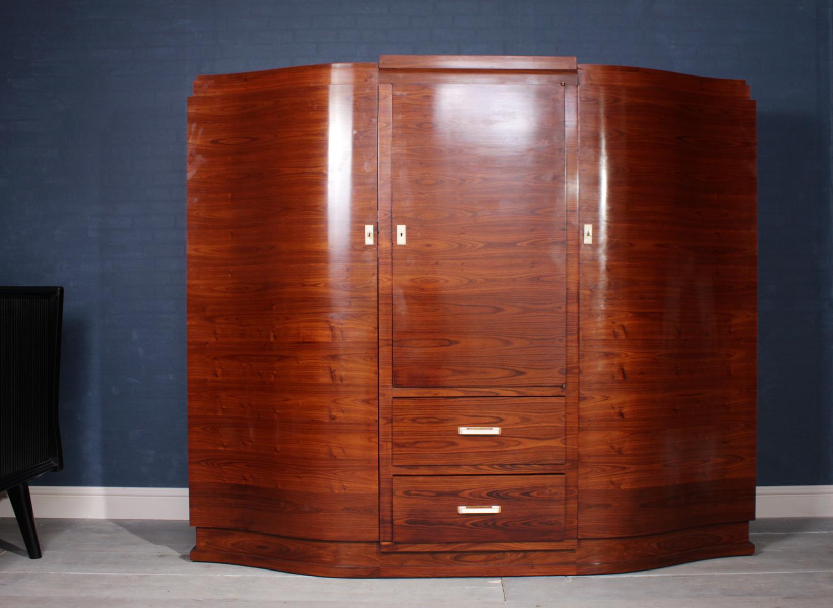 Art Deco Cabinet in Rosewood by Jules Leleu 1