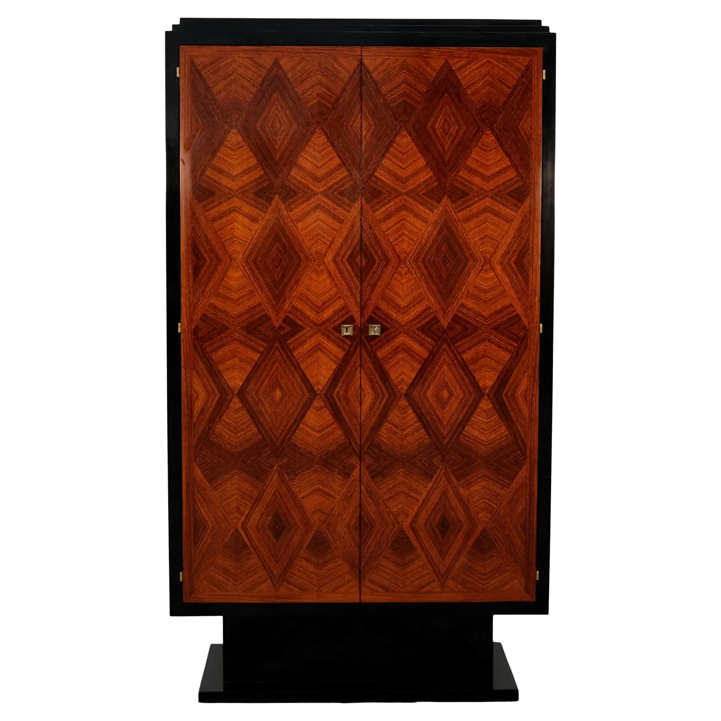 Mobile Art Deco in legno pregiato in vendita