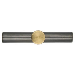 Art Deco Cabinet Pull by Moroccan Artisan, Gunmetal Brass, 8 cm