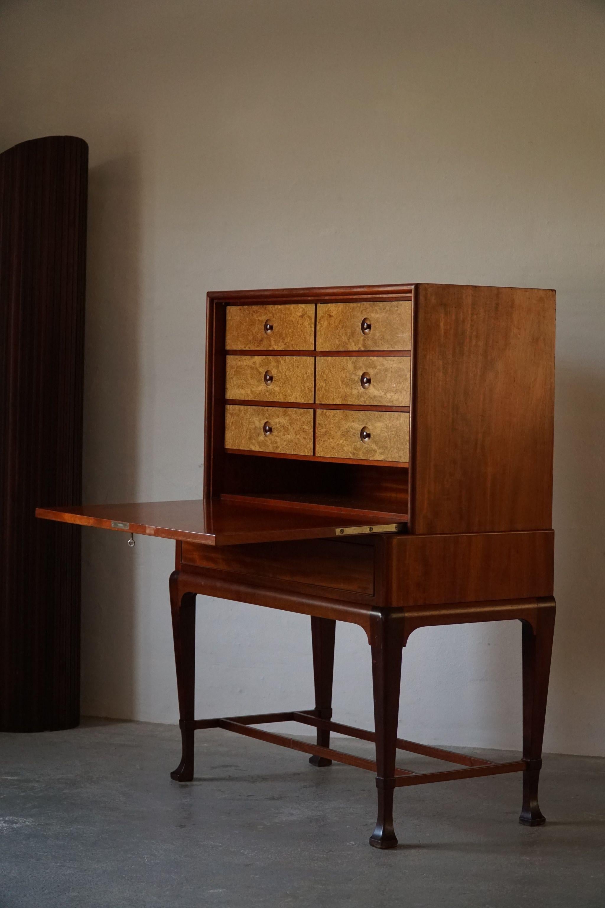 Art Deco Cabinet / Secretary, Made by a Danish Cabinetmaker, Early 20th Century 5