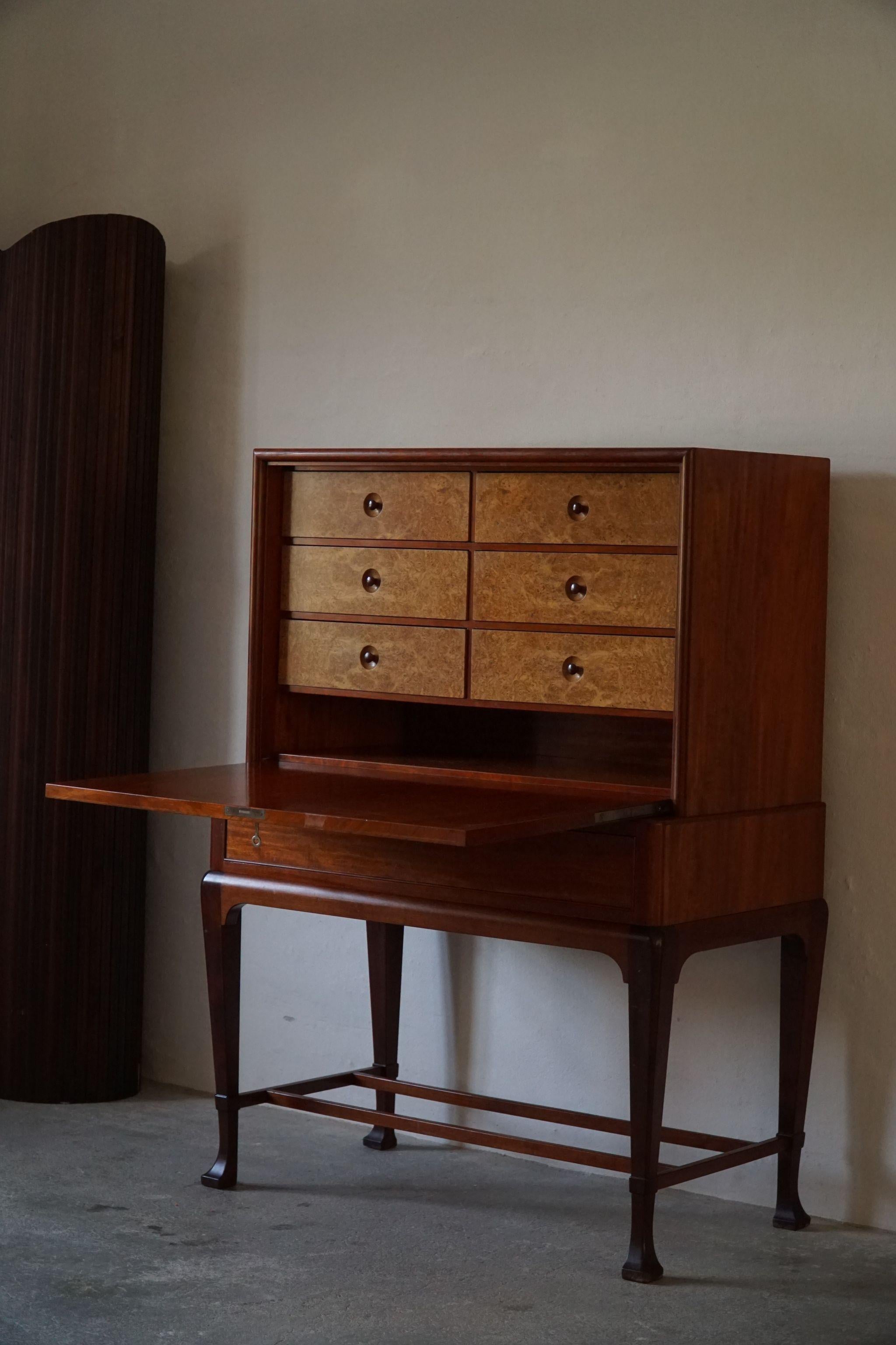 Art Deco Cabinet / Secretary, Made by a Danish Cabinetmaker, Early 20th Century 7