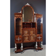 Art Deco Cabinet Silvered Bronze Mounted by Lingel Karoly