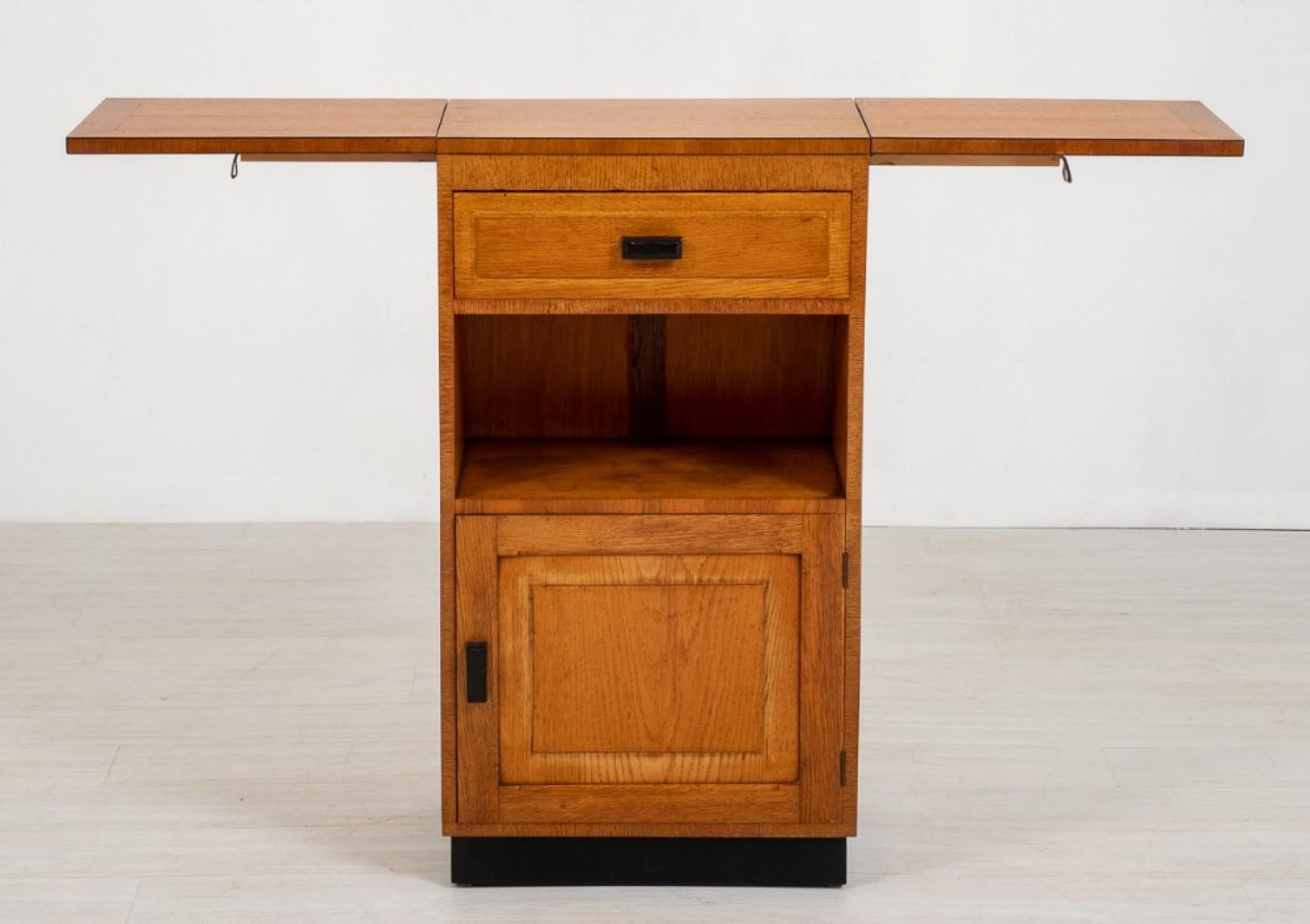 Art Deco Cabinet, Vintage 1930 Oak Side Table Chest 3