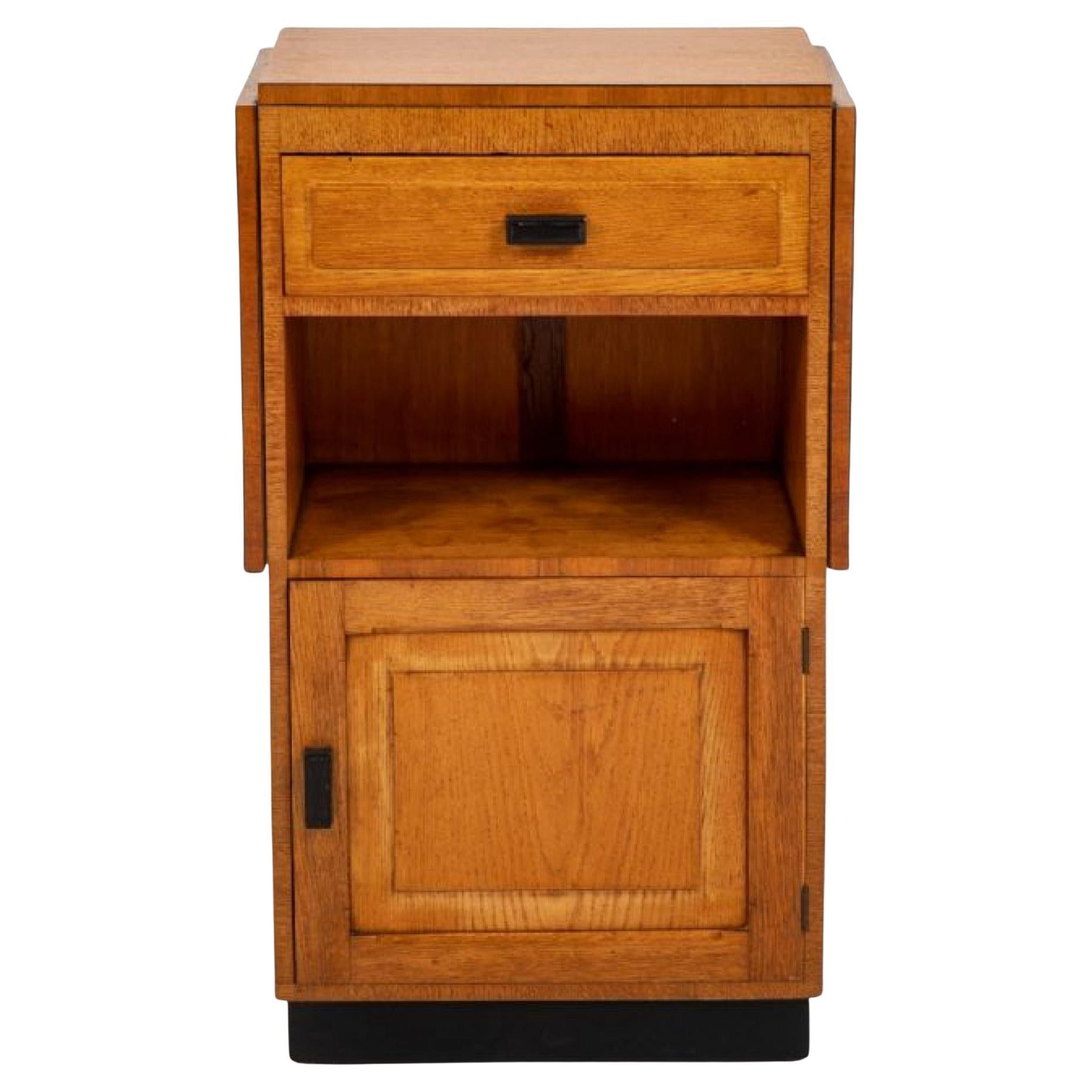 Art Deco Cabinet, Vintage 1930 Oak Side Table Chest