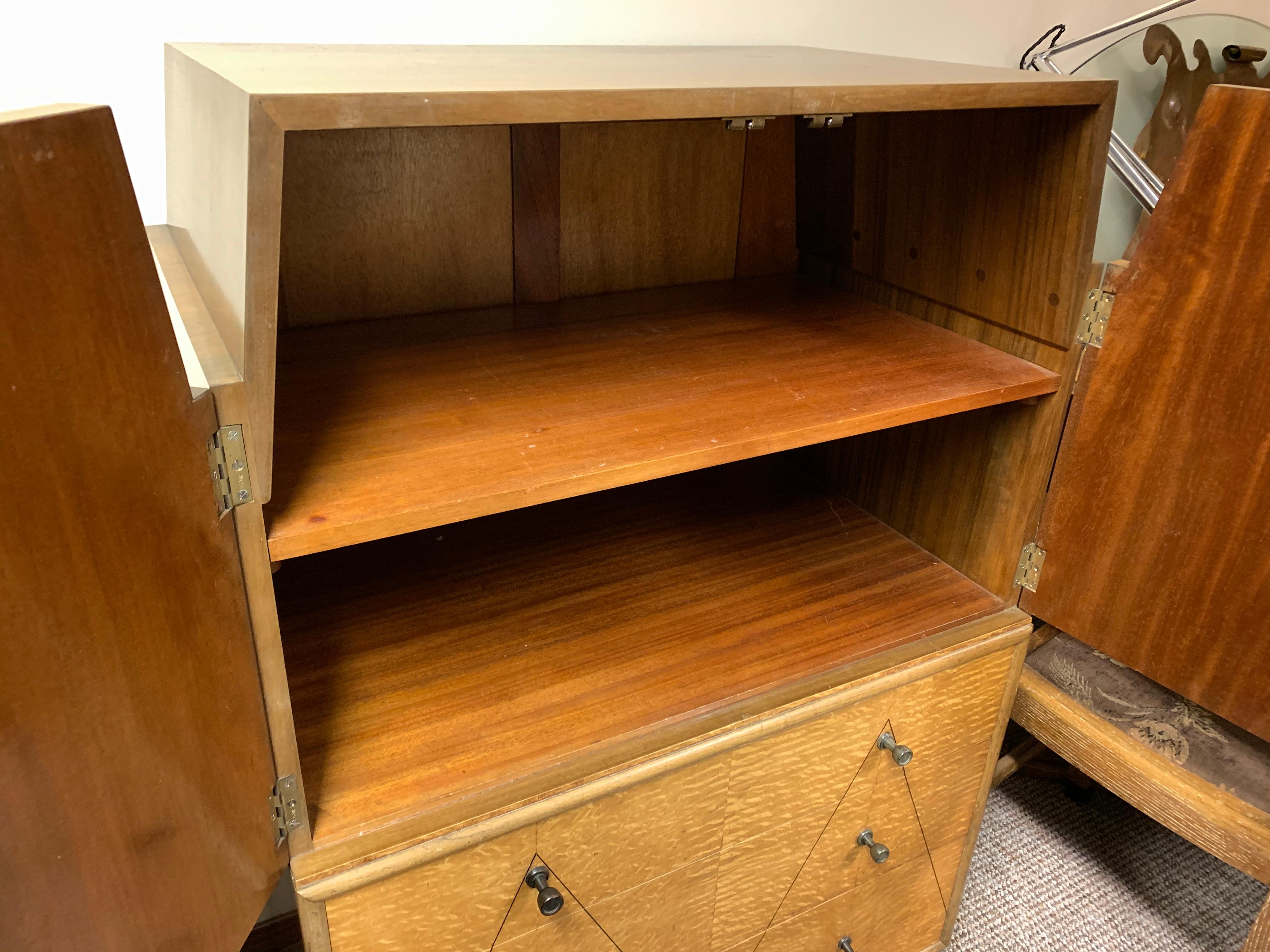 Ash Art Deco Cabinet with Drawers Attributed to Sir Ambrose Heal