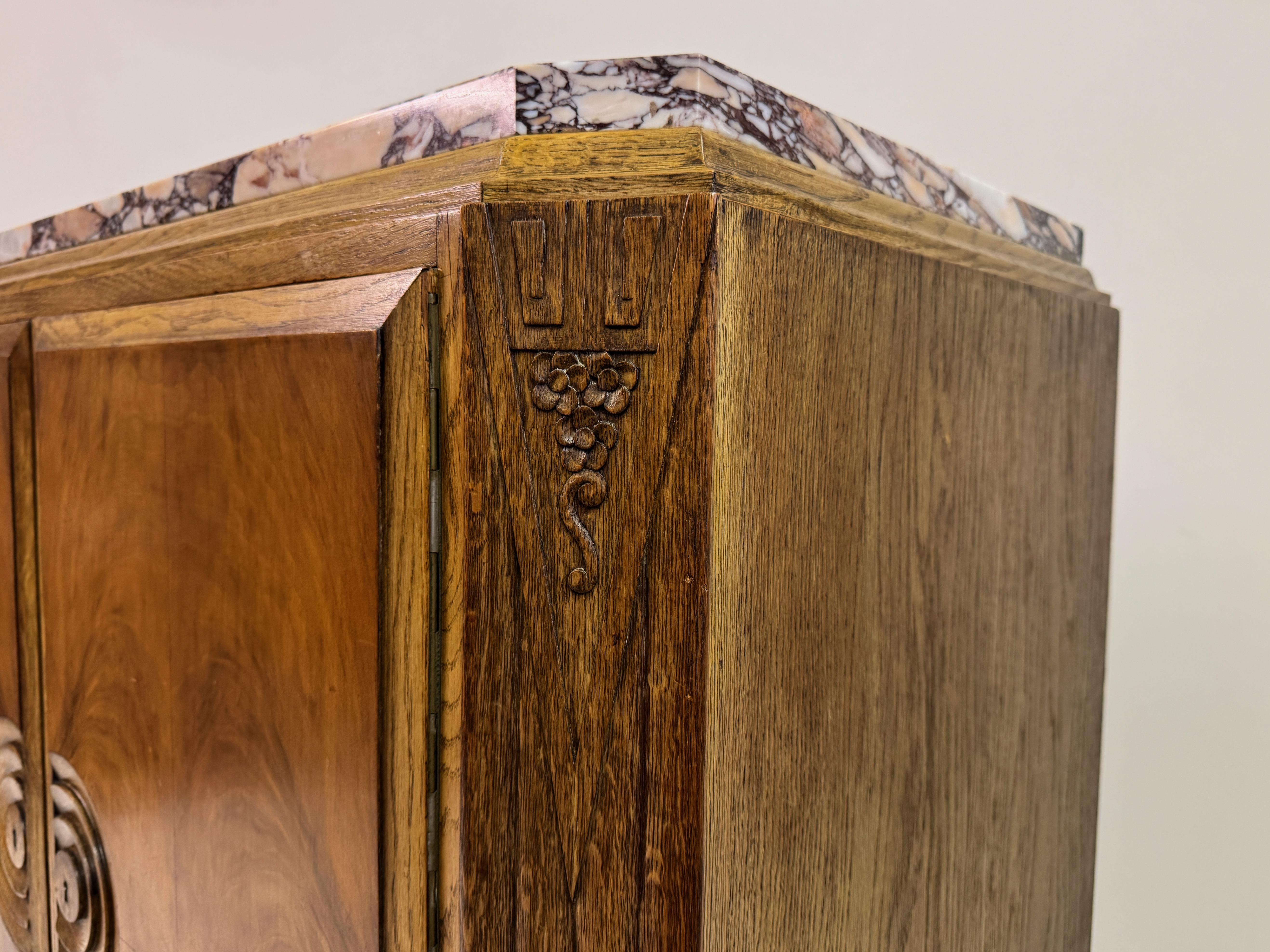 Art Deco Cabinet with Marble Top, France, 1930s For Sale 10