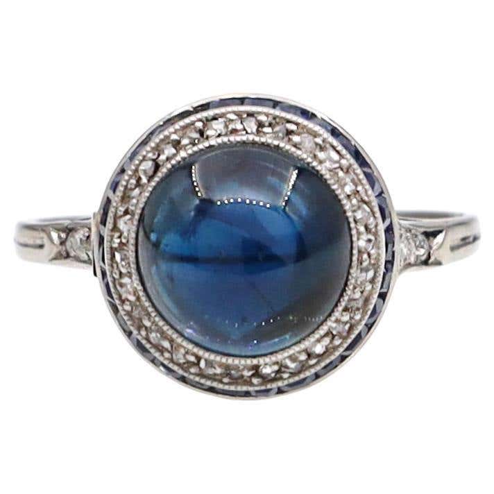 Platinum Diamond and Emerald Target Ring at 1stDibs | platinum campden ...