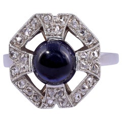Art Deco Cabochon Sapphire
Diamond Platinum Ring Art Deco Cabochon Sapphire
Diamond Platinum Ring