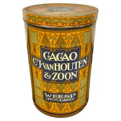 Art Deco Cacao-Tin aus Zinn