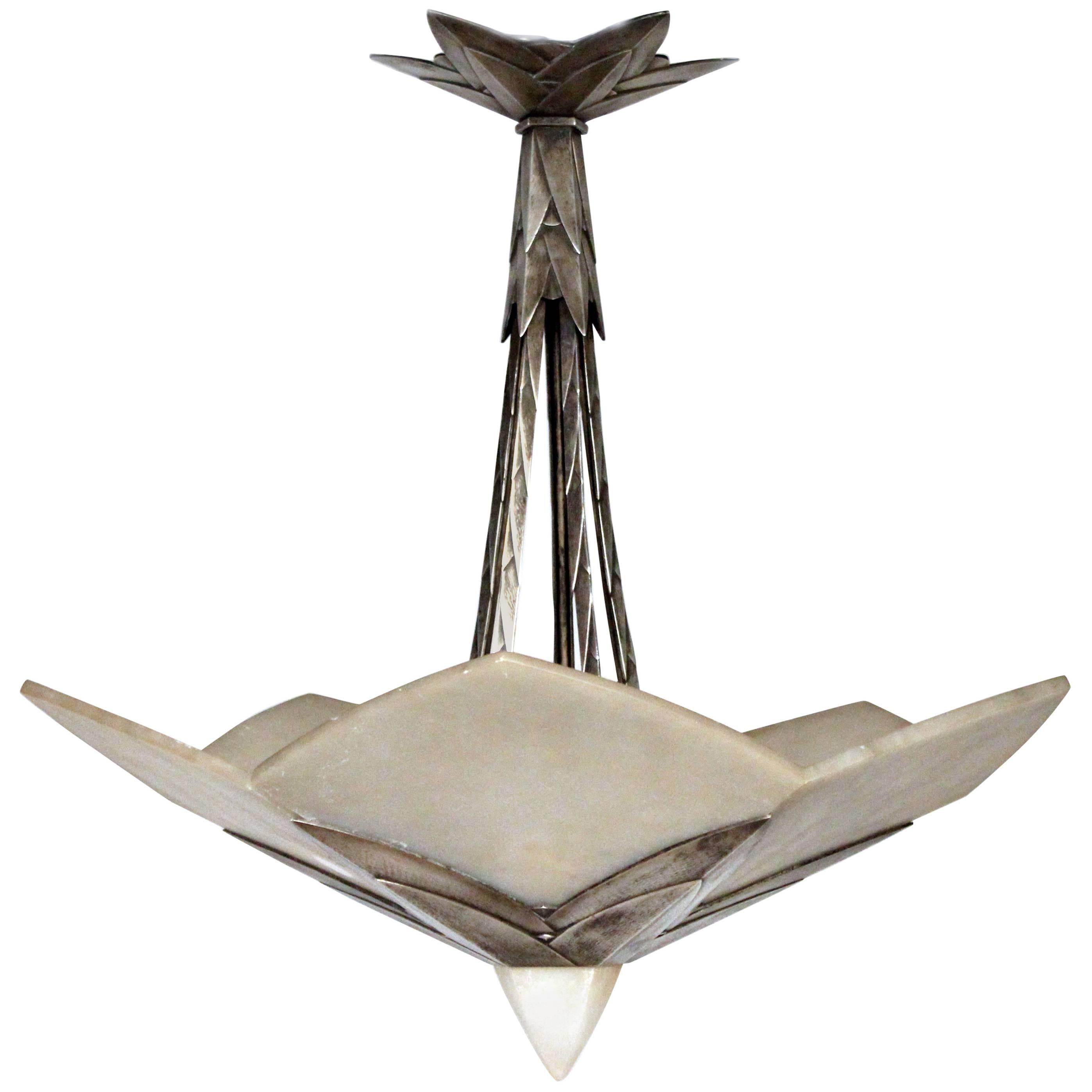 Art Deco "Cactus" Chandelier by Albert Cheuret For Sale