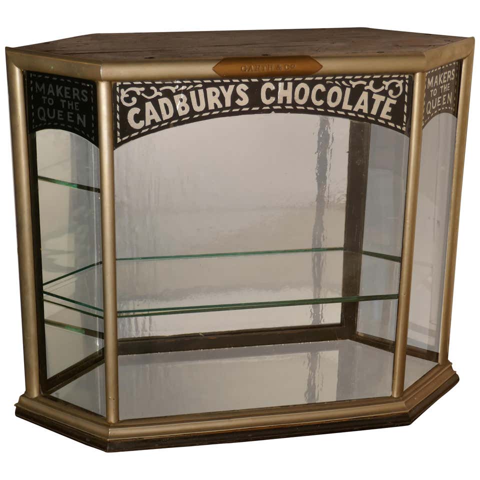 Edwardian Cadbury’s Counter Top Sweet Shop Display Cabinet For Sale at ...