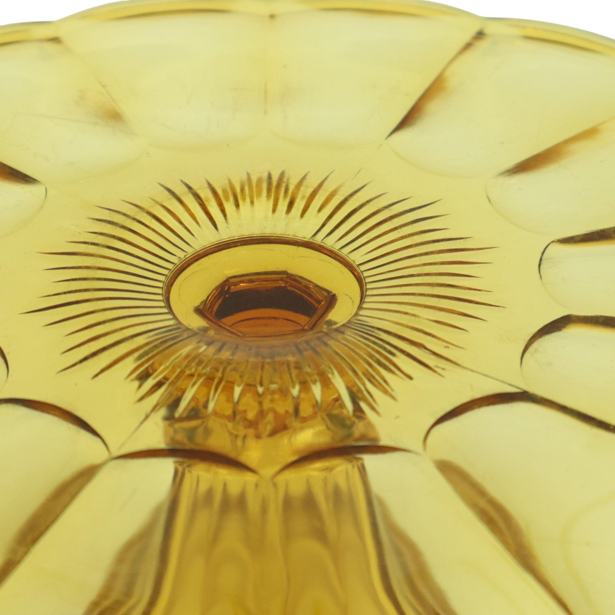 Art Deco Tortenständer Standard Bernstein Luxval 1935 VSL (Glas) im Angebot