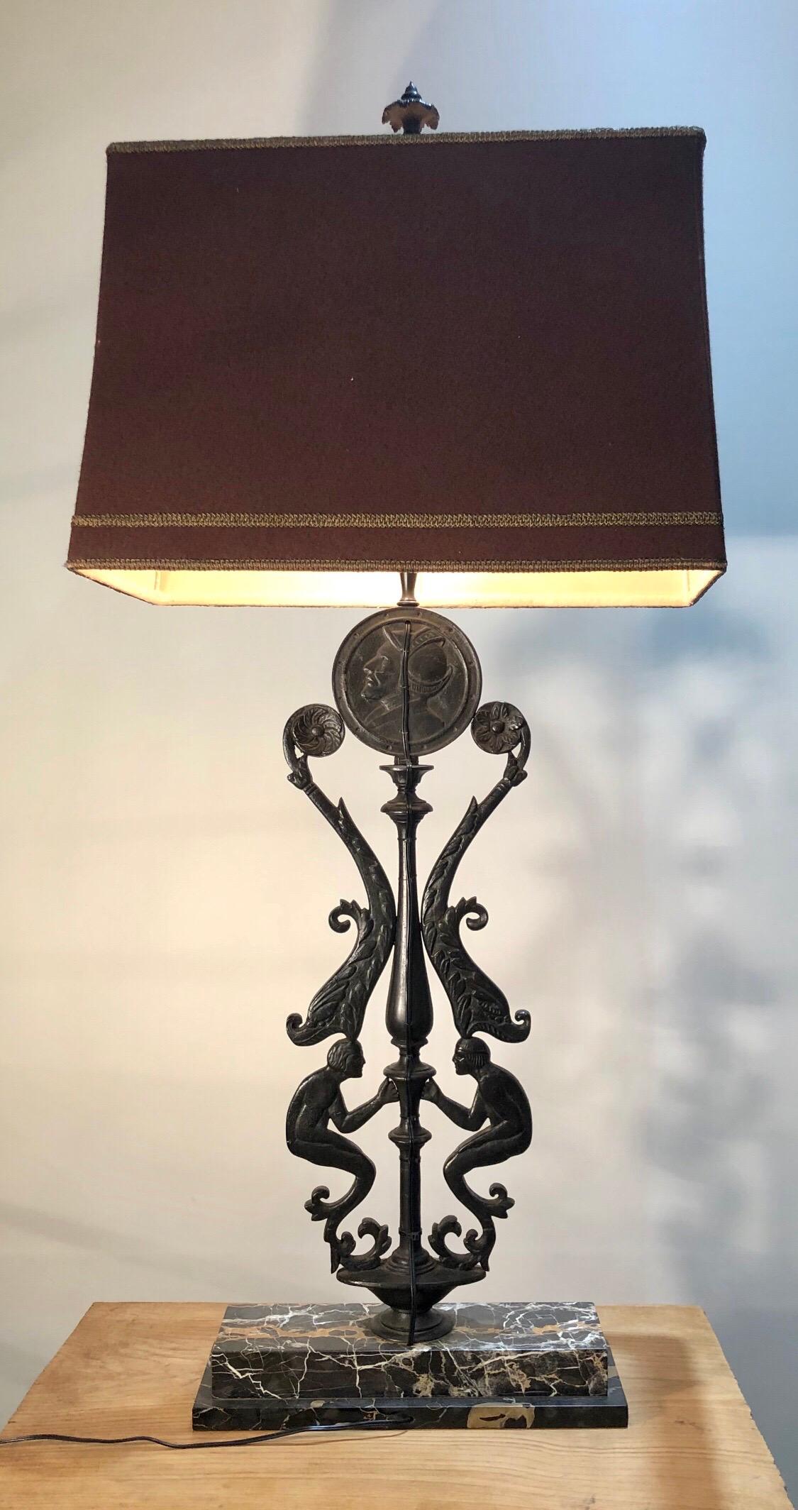 Art Deco Caldwell Bronze Lamp For Sale 5