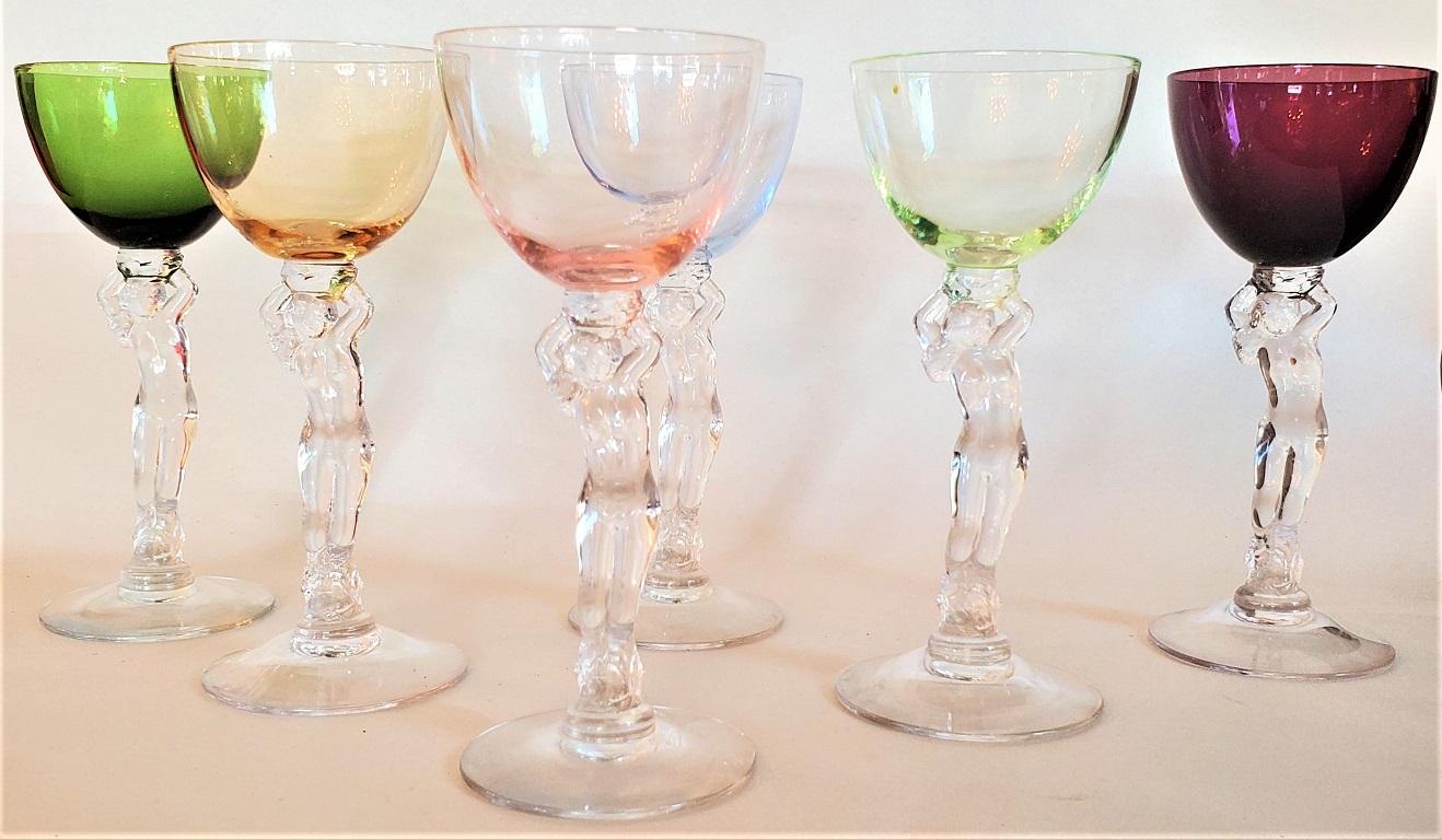 20th Century Art Deco Cambridge Set of 6 Brandy Goblets