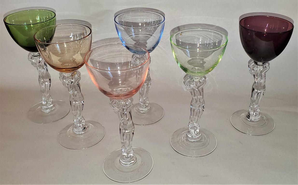 Art Deco Cambridge Set of 6 Brandy Goblets 1