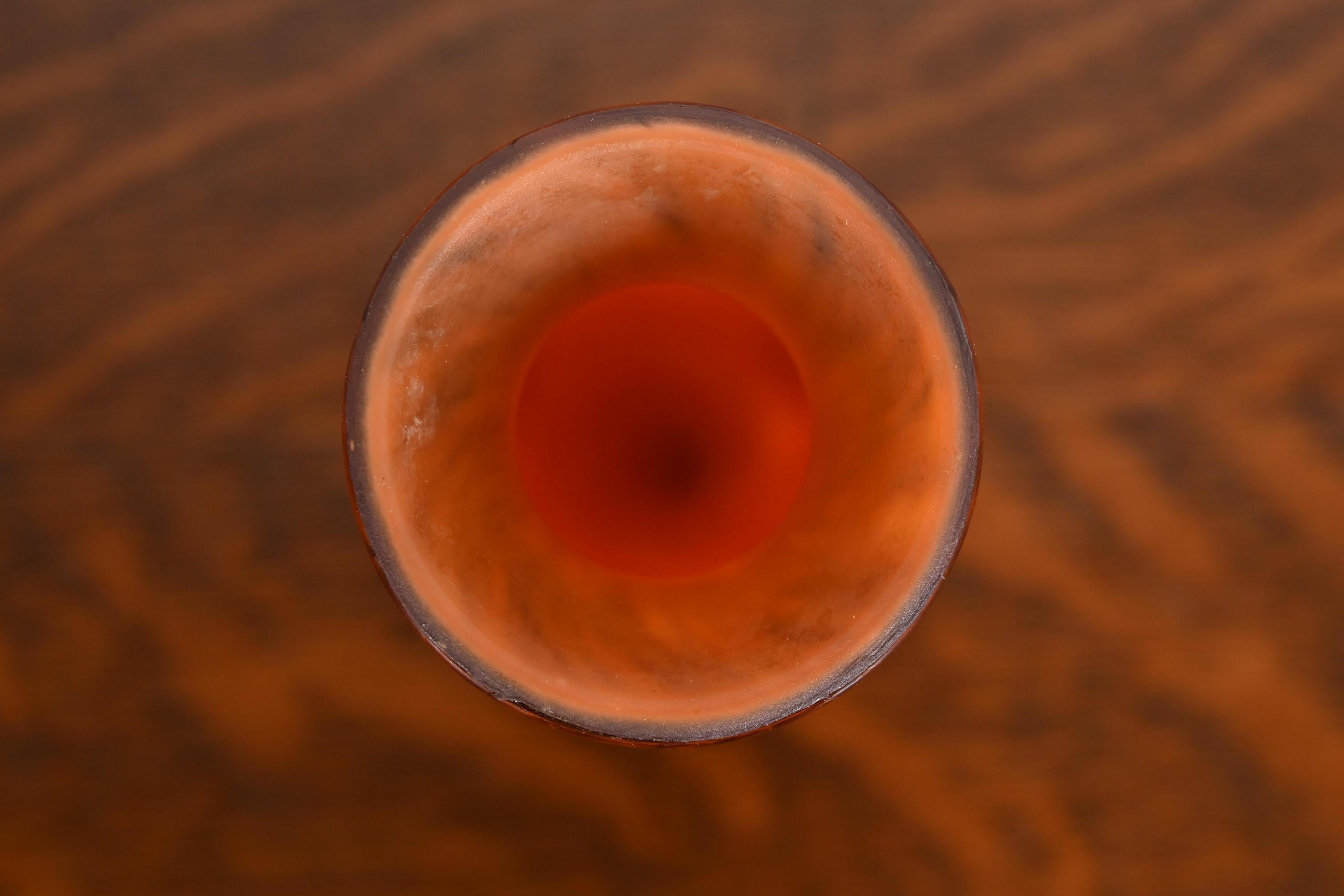 Début du 20ème siècle Vase en verre camée Art Déco par Charles Schneider pour Le Verre Français, années 1920 en vente