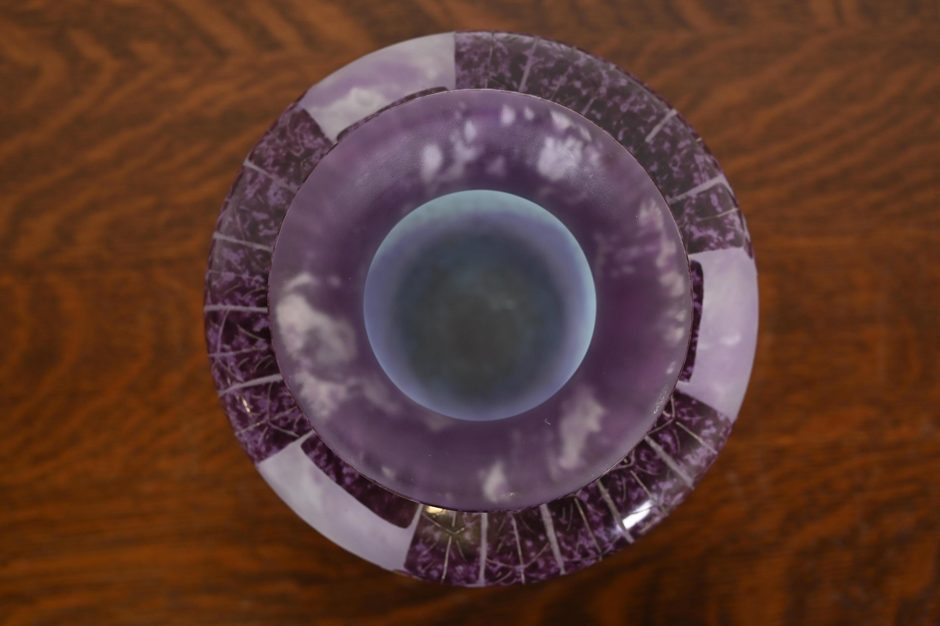 Art Glass Art Deco Cameo Glass Vase by Charles Schneider for Le Verre Français, 1920s For Sale